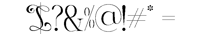 Gorvine Regular Font OTHER CHARS