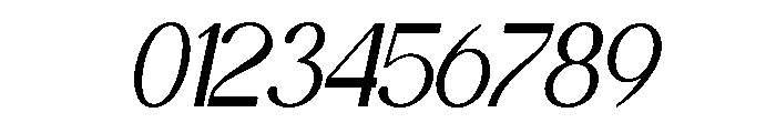 Gosera Italic Font OTHER CHARS