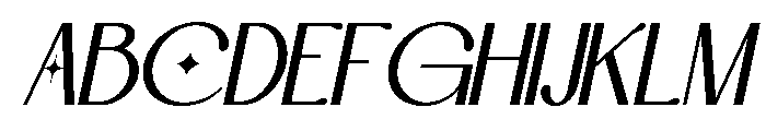 Gosera Italic Font UPPERCASE