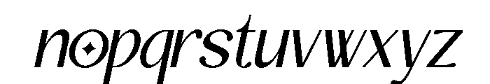 Gosera Italic Font LOWERCASE