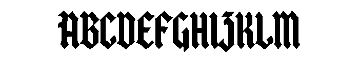 Gothic Old English Font UPPERCASE