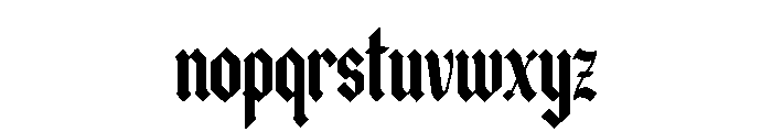 Gothic Old English Font LOWERCASE