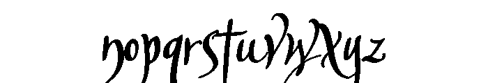 Gothic Saturday Bold Font LOWERCASE