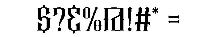 Gothic Woman Font OTHER CHARS