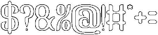 GOLDEN ERA-Hollow otf (400) Font OTHER CHARS