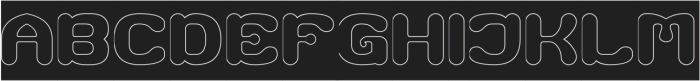 GORGEOUS smile-Hollow-Inverse otf (400) Font UPPERCASE