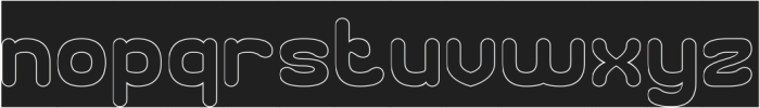 GORGEOUS smile-Hollow-Inverse otf (400) Font LOWERCASE