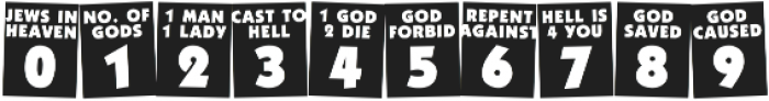 God Hates Westboro otf (400) Font OTHER CHARS