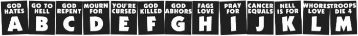 God Hates Westboro otf (400) Font LOWERCASE