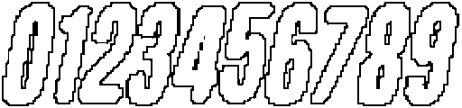 Godger Rounded Pixel Outline otf (400) Font OTHER CHARS