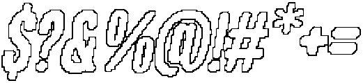 Godger Rounded Pixel Outline otf (400) Font OTHER CHARS