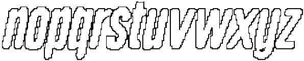 Godger Rounded Pixel Outline otf (400) Font LOWERCASE