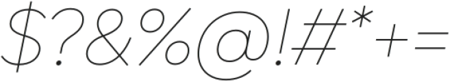 Gogh Hairline Italic otf (100) Font OTHER CHARS