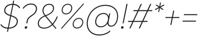 Gogh Thin Italic otf (100) Font OTHER CHARS