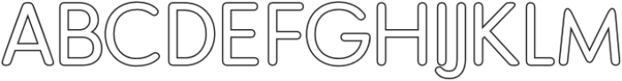 Golane Rounded Outline otf (400) Font UPPERCASE