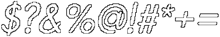 Golane Rounded Pixel Outline otf (400) Font OTHER CHARS