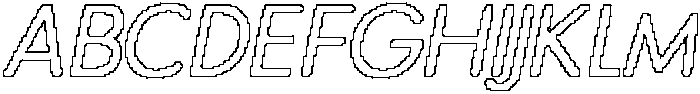 Golane Rounded Pixel Outline otf (400) Font UPPERCASE