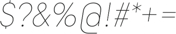 Goldbill Thin Italic otf (100) Font OTHER CHARS