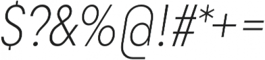 Goldbill XS ExtraLight Italic otf (200) Font OTHER CHARS