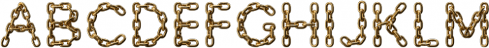Golden Chain Regular otf (400) Font UPPERCASE