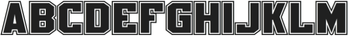 Golden Varsity Outline otf (400) Font UPPERCASE