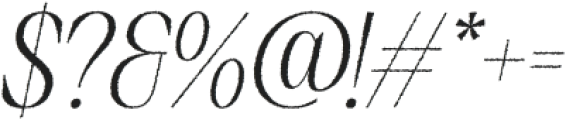 Golften Rough Italic otf (400) Font OTHER CHARS