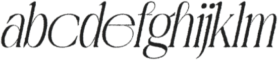 Golften Rough Italic otf (400) Font LOWERCASE