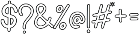 Gomuno Outline otf (400) Font OTHER CHARS