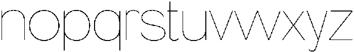 Gopadel Thin otf (100) Font LOWERCASE