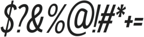 Gorga Sans Extra Bold Condensed Italic otf (700) Font OTHER CHARS