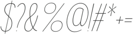 Gorga Sans Extra Light Condensed Italic otf (200) Font OTHER CHARS