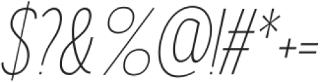 Gorga Sans Light Condensed Italic otf (300) Font OTHER CHARS
