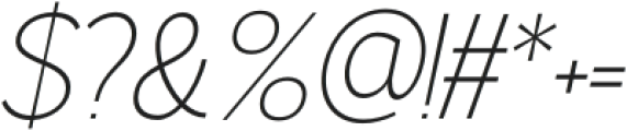 Gorga Sans Light Expanded Italic otf (300) Font OTHER CHARS