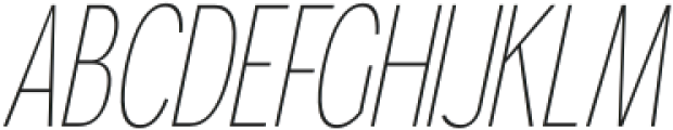 Gorga Sans Light Extra Condensed Italic otf (300) Font UPPERCASE