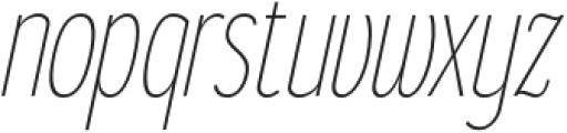 Gorga Sans Light Extra Condensed Italic otf (300) Font LOWERCASE