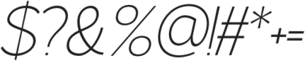 Gorga Sans Light Extra Expanded Italic otf (300) Font OTHER CHARS