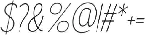 Gorga Sans Light SemiCondensed Italic otf (300) Font OTHER CHARS