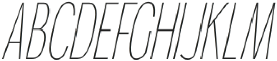 Gorga Sans Light Ultra Condensed Italic otf (300) Font UPPERCASE