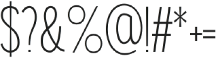 Gorga Sans Regular Condensed otf (400) Font OTHER CHARS