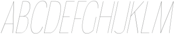 Gorga Sans Thin Extra Condensed Italic otf (100) Font UPPERCASE