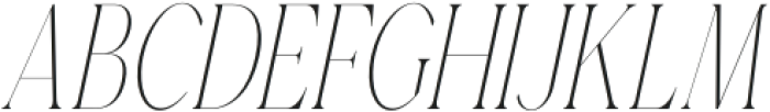 Gorga T Extra Light Condensed It otf (200) Font UPPERCASE