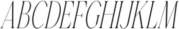 Gorga T Regular Extra Condensed It otf (400) Font UPPERCASE