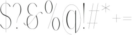 Gorga T Thin Condensed otf (100) Font OTHER CHARS