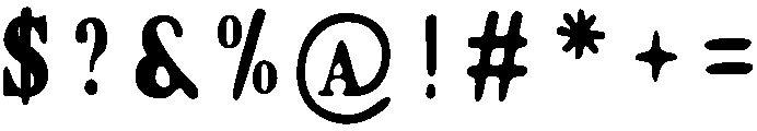 Gorgeous SANS Regular otf (400) Font OTHER CHARS