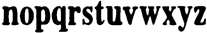 Gorgeous SANS Regular otf (400) Font LOWERCASE