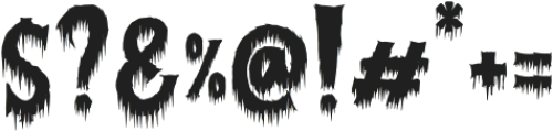 Gorgon Cursed Dripping otf (400) Font OTHER CHARS