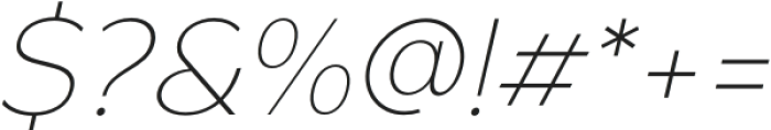 Gosent Thin Oblique otf (100) Font OTHER CHARS