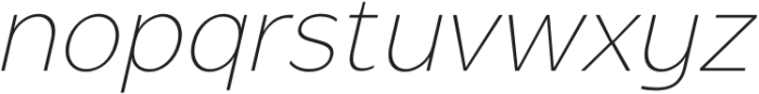Gosent Thin Oblique otf (100) Font LOWERCASE