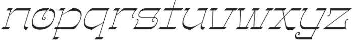 Gothalian ExtraLight Slant Xp otf (200) Font LOWERCASE