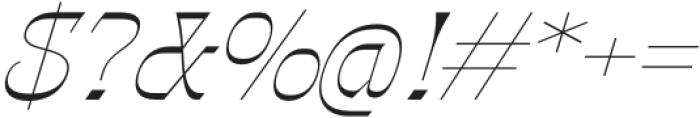 Gothalian ExtraLight Slant otf (200) Font OTHER CHARS